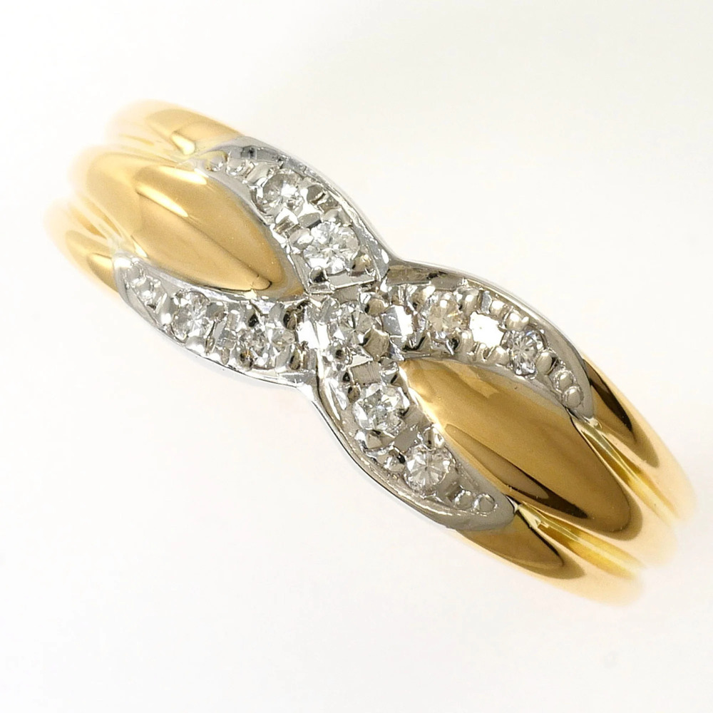 VINTAGE 18k Gold Diamond Ring